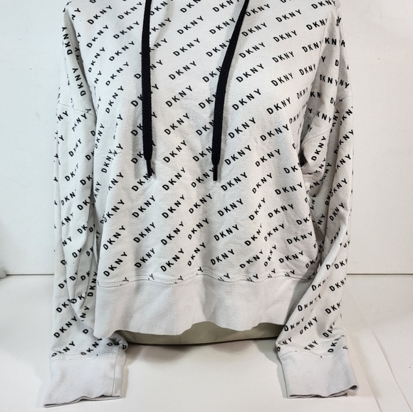 DKNY Sport White Cropped Hoody - Picture 2 of 8